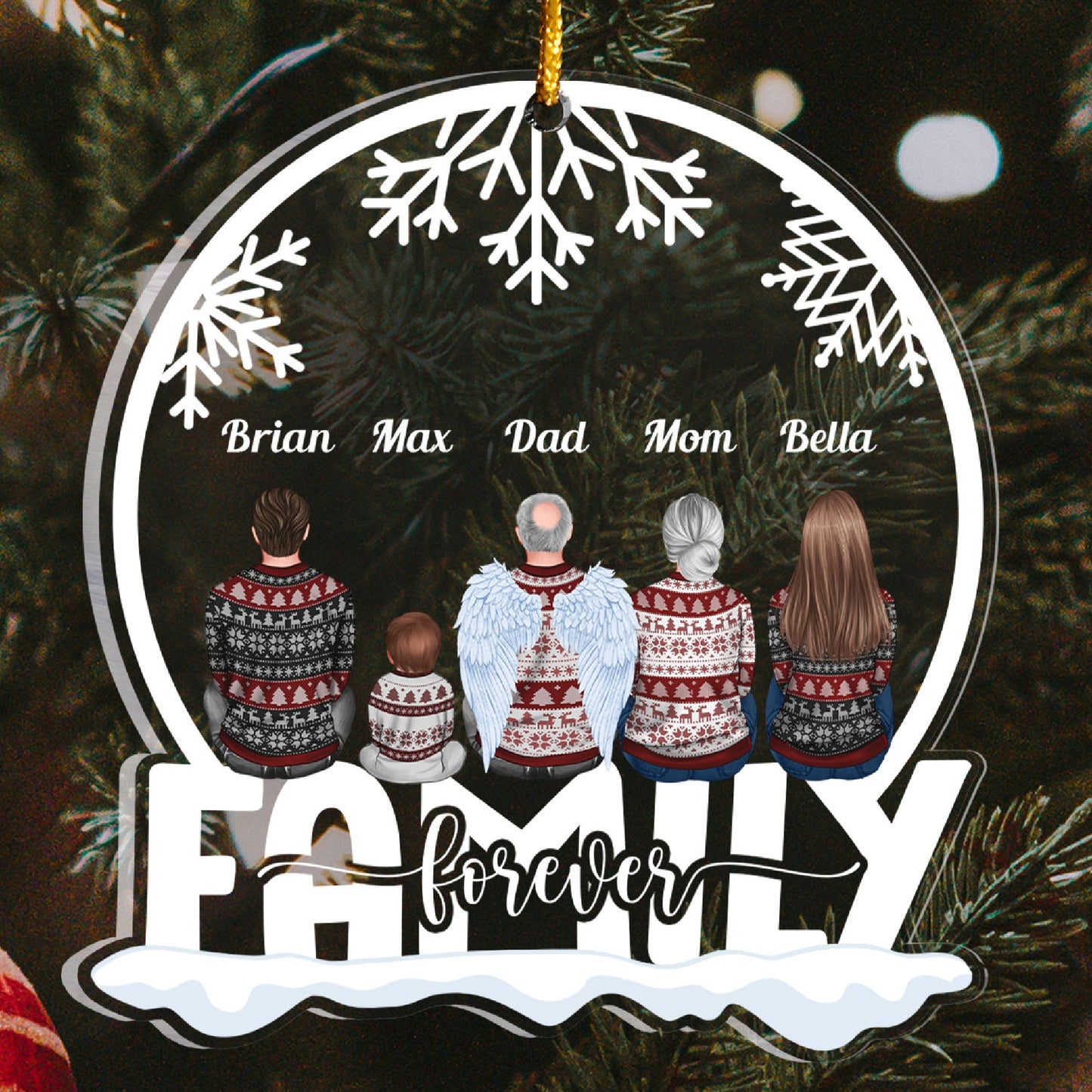 We Are Family Forever - Personalized Family Ornament