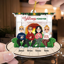 We Are Siblings Forever - Personalized Acrylic Ornament