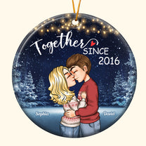 We Are Together - Personalized Ceramic Ornament - Christmas Gift For Couple, Spouse, Lover, Husband, Wife, Boyfriend, Girlfriend