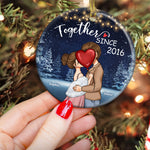 We Are Together - Personalized Ceramic Ornament - Christmas Gift For Couple, Spouse, Lover, Husband, Wife, Boyfriend, Girlfriend