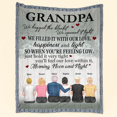 We Hugged This Blanket - Personalized Blanket