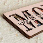 We Love You Mom Mother's Day Gift - Personalized Wooden Plaque