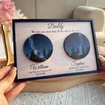 We Love You More Than All The Stars In The Sky - Personalized 2 Layers Wooden Plaque
