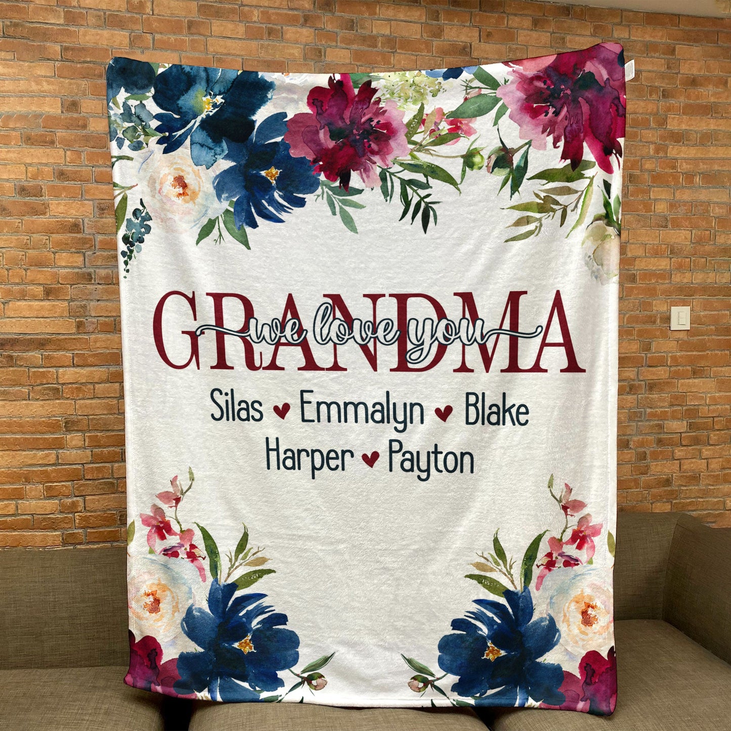 We Love You - Personalized Blanket