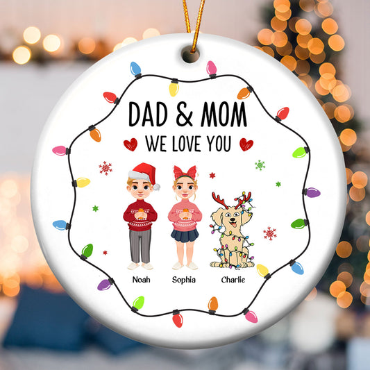 We Love You - Personalized Ceramic Ornament