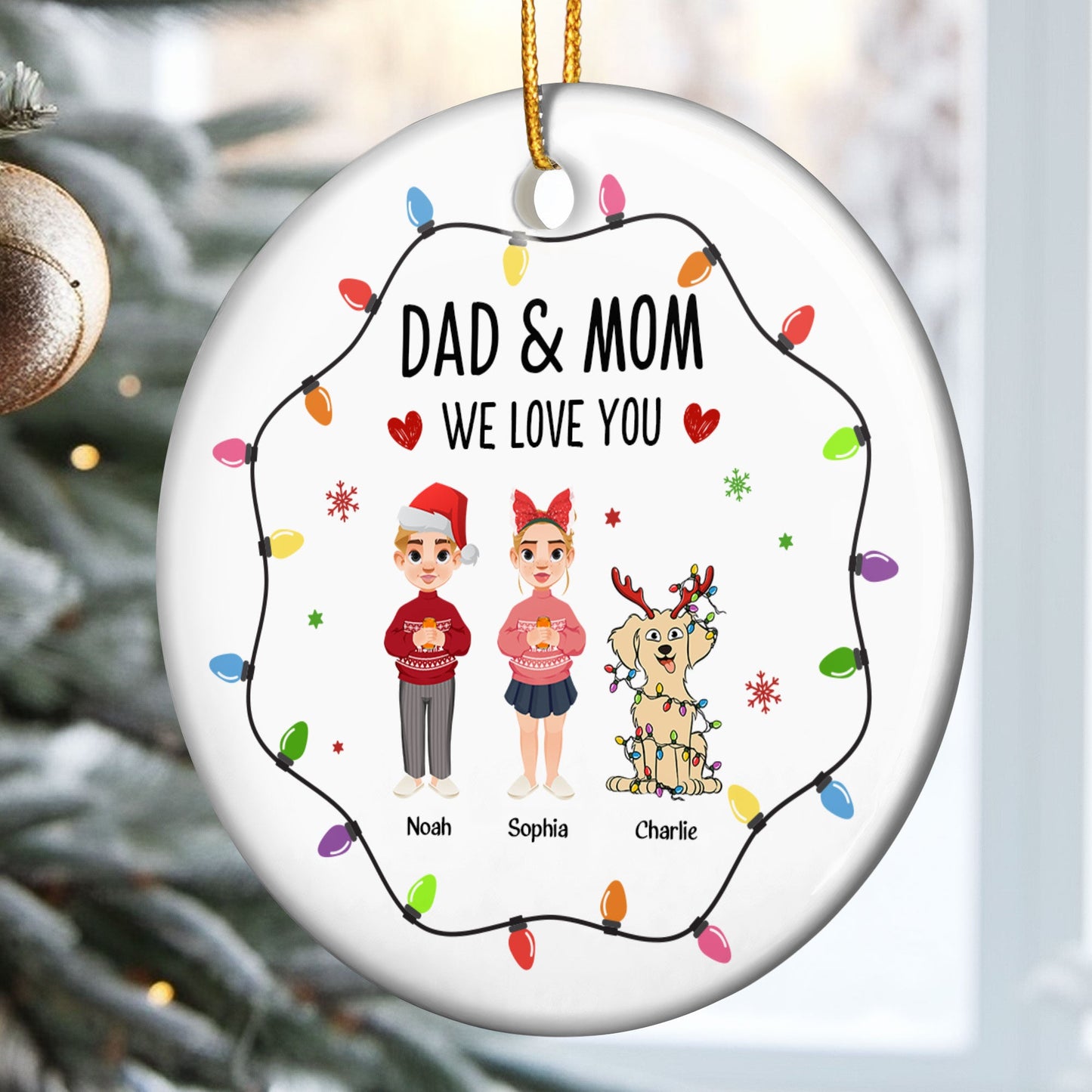 We Love You - Personalized Ceramic Ornament