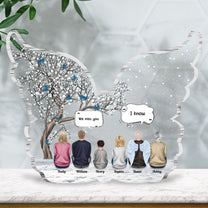 We Miss You 2 - Personalized Custom Shaped Acrylic Plaque - Memorial Gift For Family, Remembrance, Grief Gift, Sympathy Gift