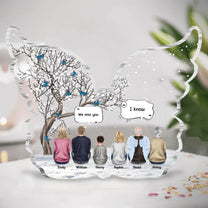 We Miss You 2 - Personalized Custom Shaped Acrylic Plaque - Memorial Gift For Family, Remembrance, Grief Gift, Sympathy Gift
