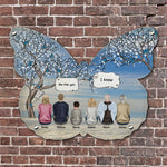 We Miss You, I Know - Personalized Butterfly Shaped Metal Sign