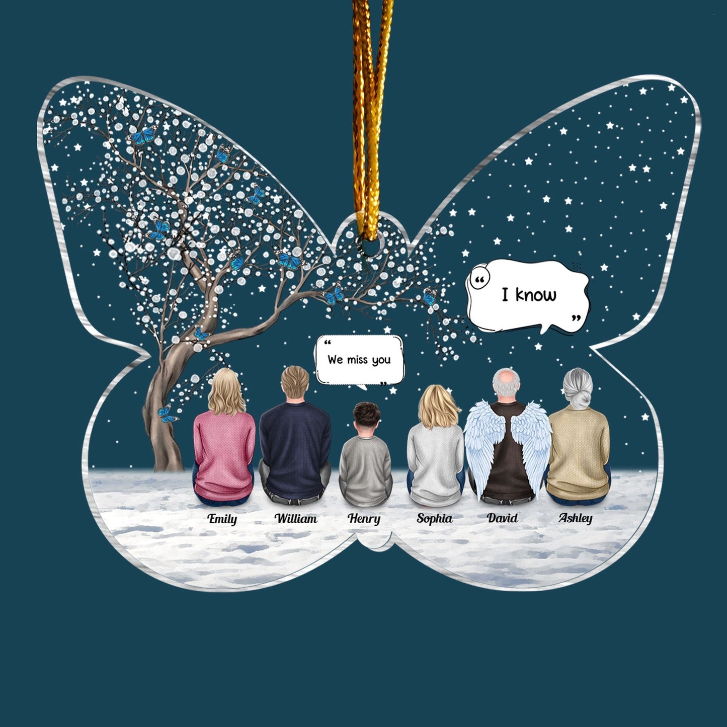 We Miss You - Personalized Memorial Ornament