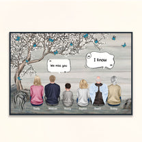 We Miss You - Personalized Poster/Wrapped Canvas - Memorial Gift For Family, Remembrance, Grief Gift, Sympathy Gift