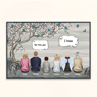 We Miss You - Personalized Poster/Wrapped Canvas - Memorial Gift For Family, Remembrance, Grief Gift, Sympathy Gift