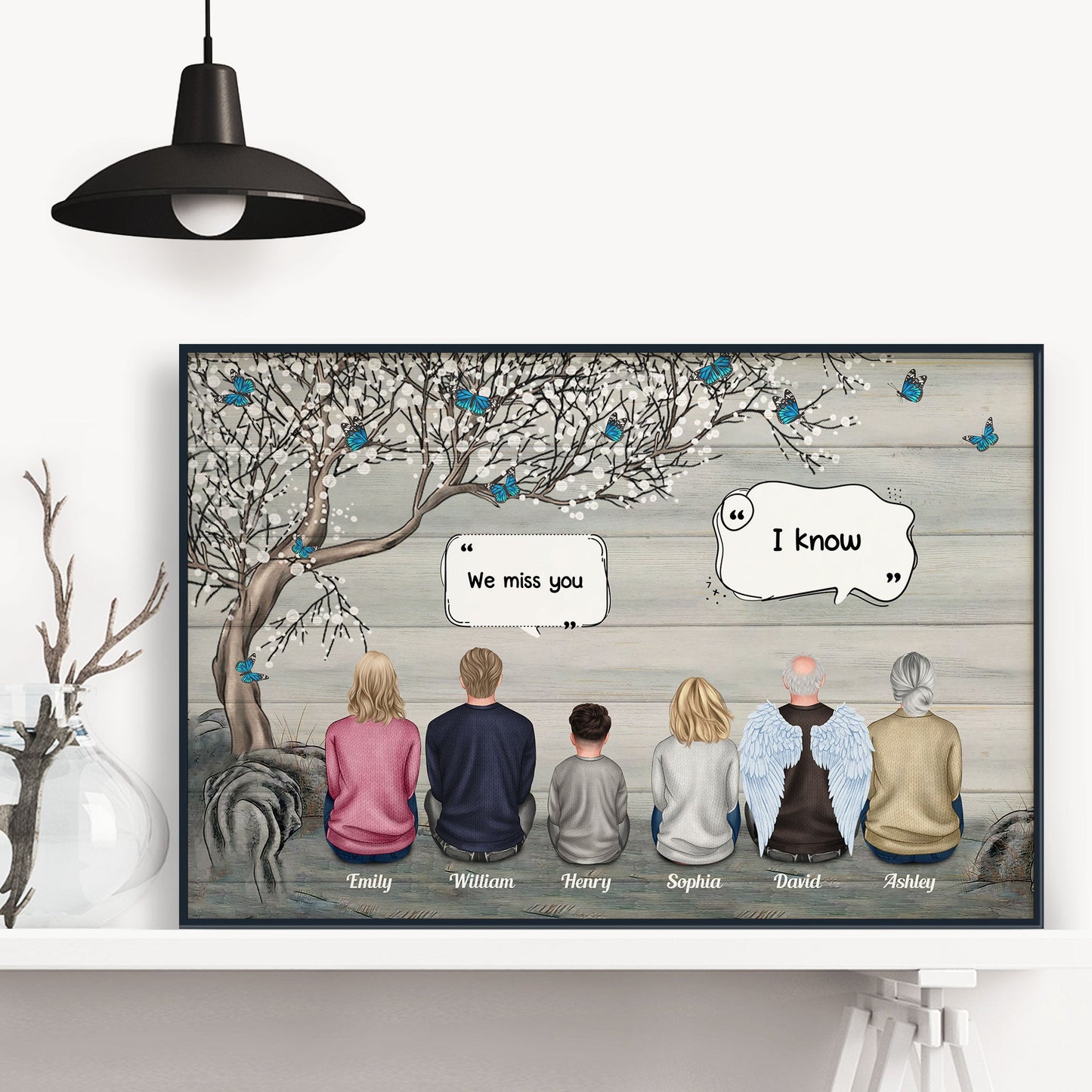 We Miss You - Personalized Poster/Wrapped Canvas - Memorial Gift For Family, Remembrance, Grief Gift, Sympathy Gift