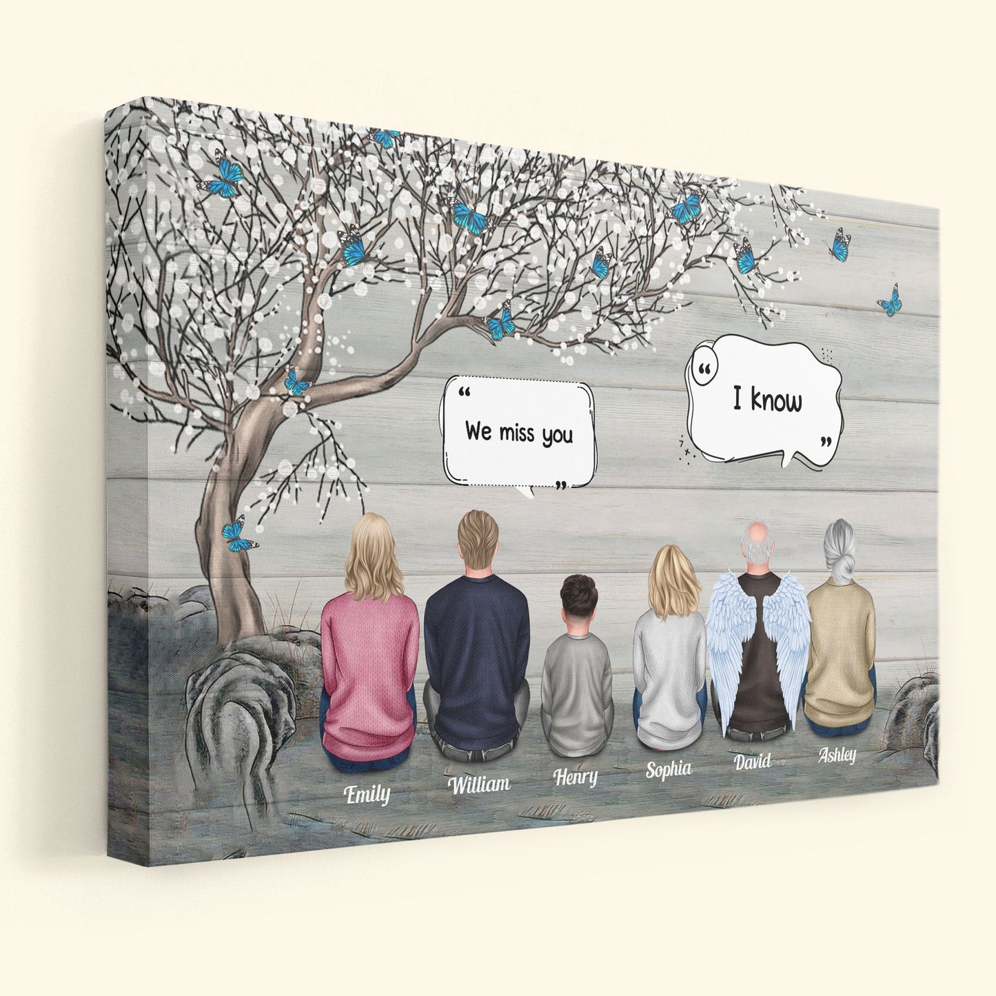 We Miss You - Personalized Poster/Wrapped Canvas - Memorial Gift For Family, Remembrance, Grief Gift, Sympathy Gift