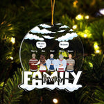 We Miss You - Personalized Snow Globe Shaped Acrylic Ornament - Christmas, Memorial Gift For Family With Loss Ones, Dad, Mom, Grandpa, Grandma