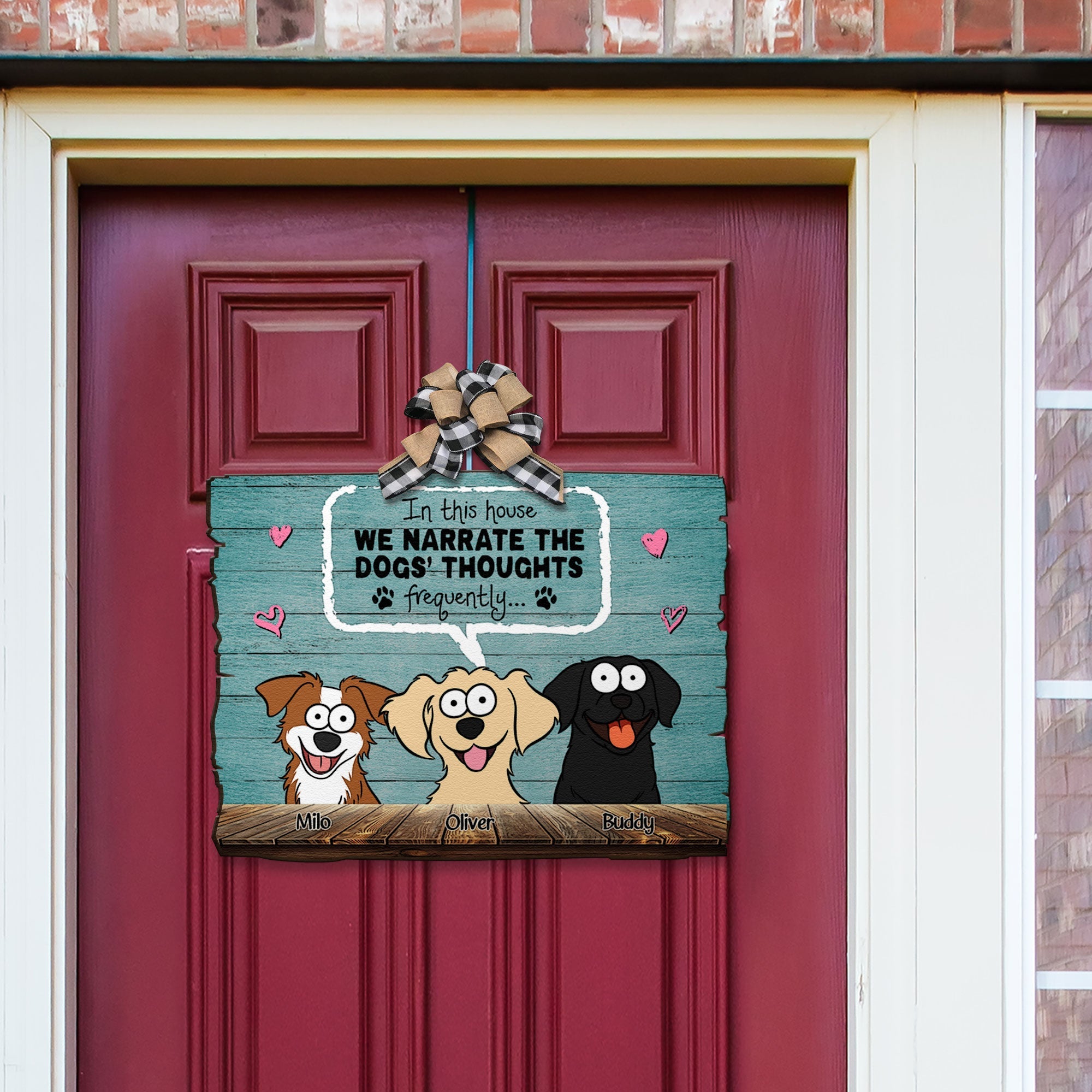 We Narrate The Pets' Thoughts - Personalized Custom Shaped Wood Sign