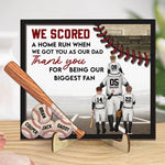 We Scored A Home Run Baseball Dad - Personalized Wooden Plaque