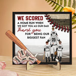 We Scored A Home Run Baseball Dad - Personalized Wooden Plaque