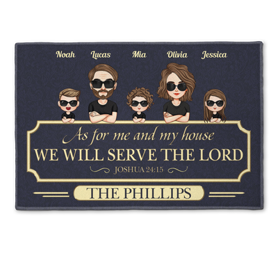 We Will Serve The Lord - Personalized Doormat - Home Decor, Birthday, Loving Gift For Christians