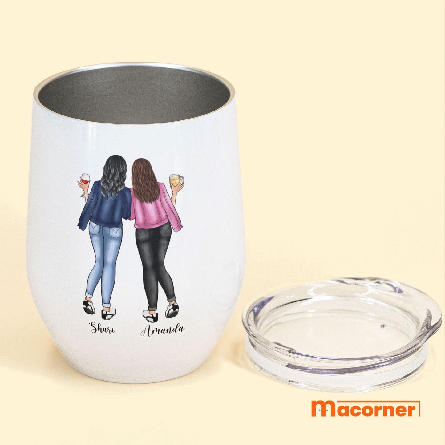 We-re-Trouble-When-We-Are-Together-Personalized-Wine-Tumbler-Gift-For-Best-Friend