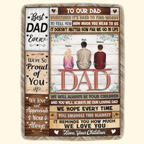 We Love And Appreciate You Always - Personalized Blanket - Christmas Birthday Gift For Dad, Gift From Sons And Daughters