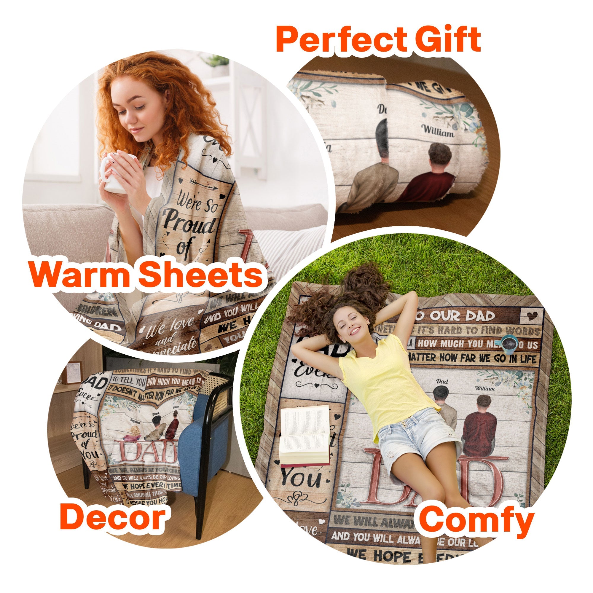 We Love And Appreciate You Always - Personalized Blanket - Christmas Birthday Gift For Dad, Gift From Sons And Daughters