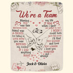 We're A Team - Personalized Blanket - Christmas, Loving Gift For Husband, Wife, Family, Senior Couple