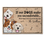 We'd Be Happy To Lock You Up In The Other Room - Personalized Doormat