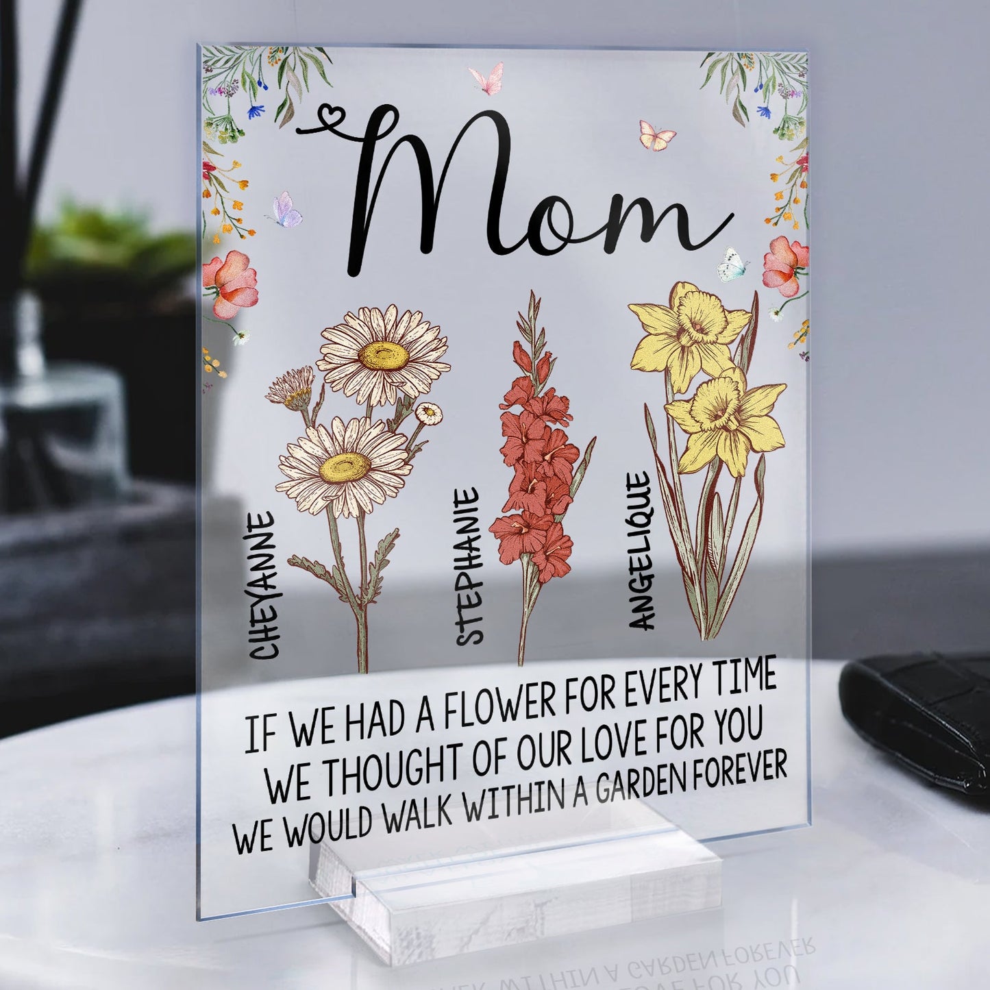 We'd Walk Within A Garden Forever - Personalized Acrylic Plaque