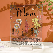 We'd Walk Within A Garden Forever - Personalized Acrylic Plaque