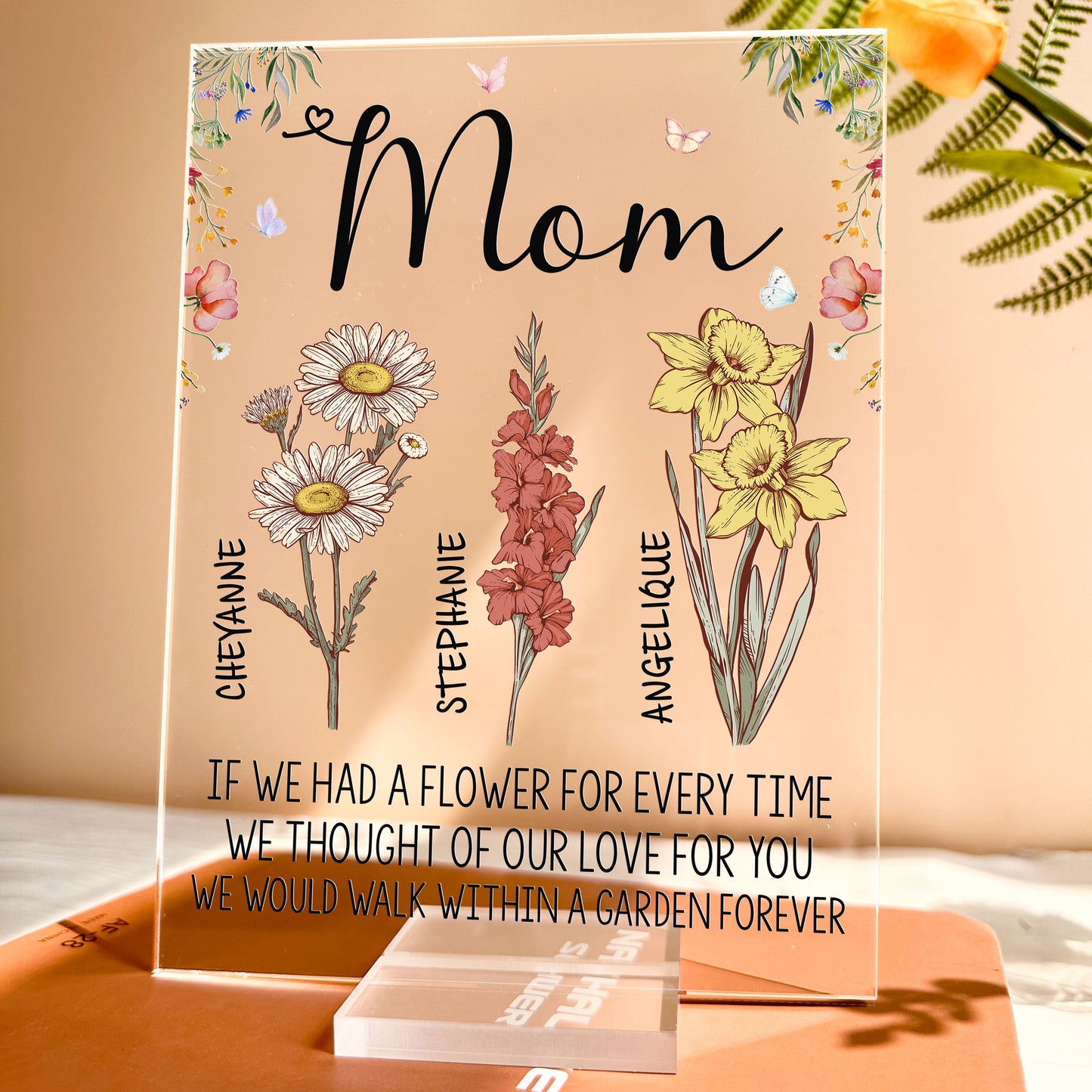 We'd Walk Within A Garden Forever - Personalized Acrylic Plaque