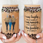 Our Laughs Are Limitless Our Memories Are Countless Friends - Personalized Clear Glass Cup