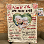 We're A Team - Personalized Photo Blanket