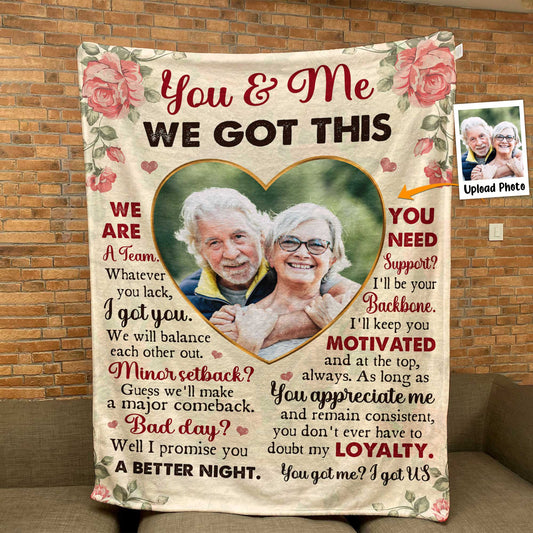 We're A Team - Personalized Photo Blanket