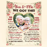 We're A Team - Personalized Photo Blanket