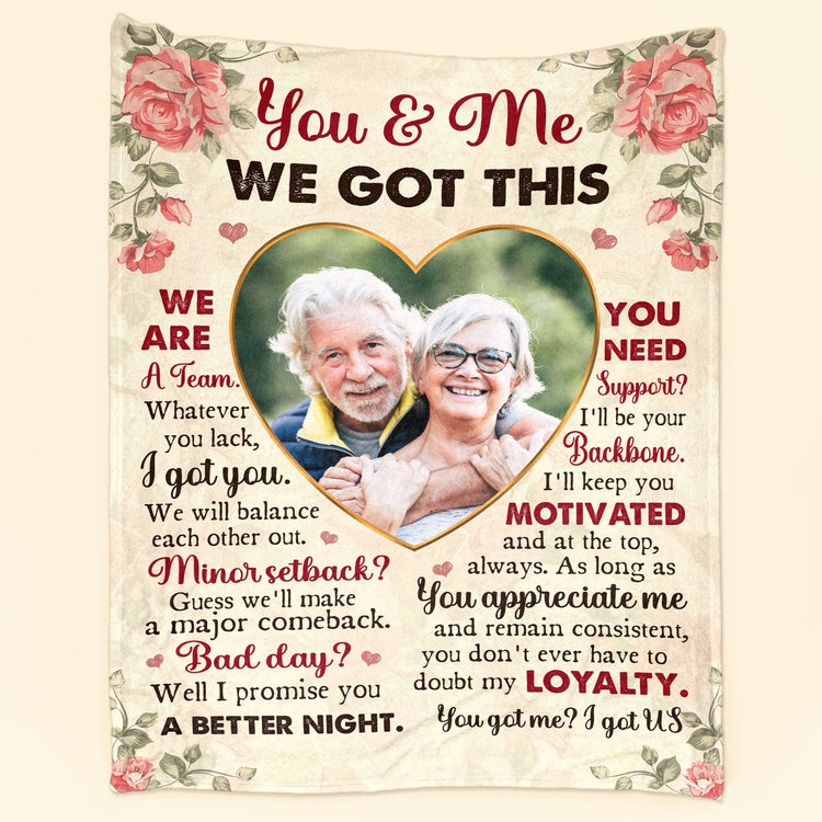 We're A Team - Personalized Photo Blanket