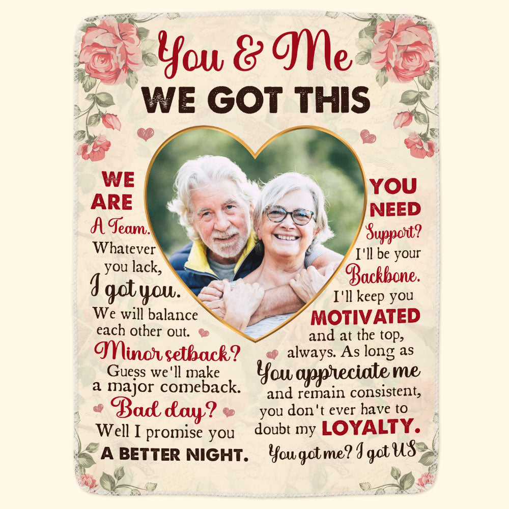 We're A Team - Personalized Photo Blanket