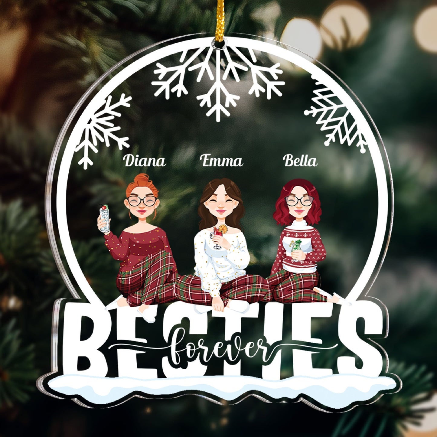 We're Besties Forever - Personalized Acrylic Ornament