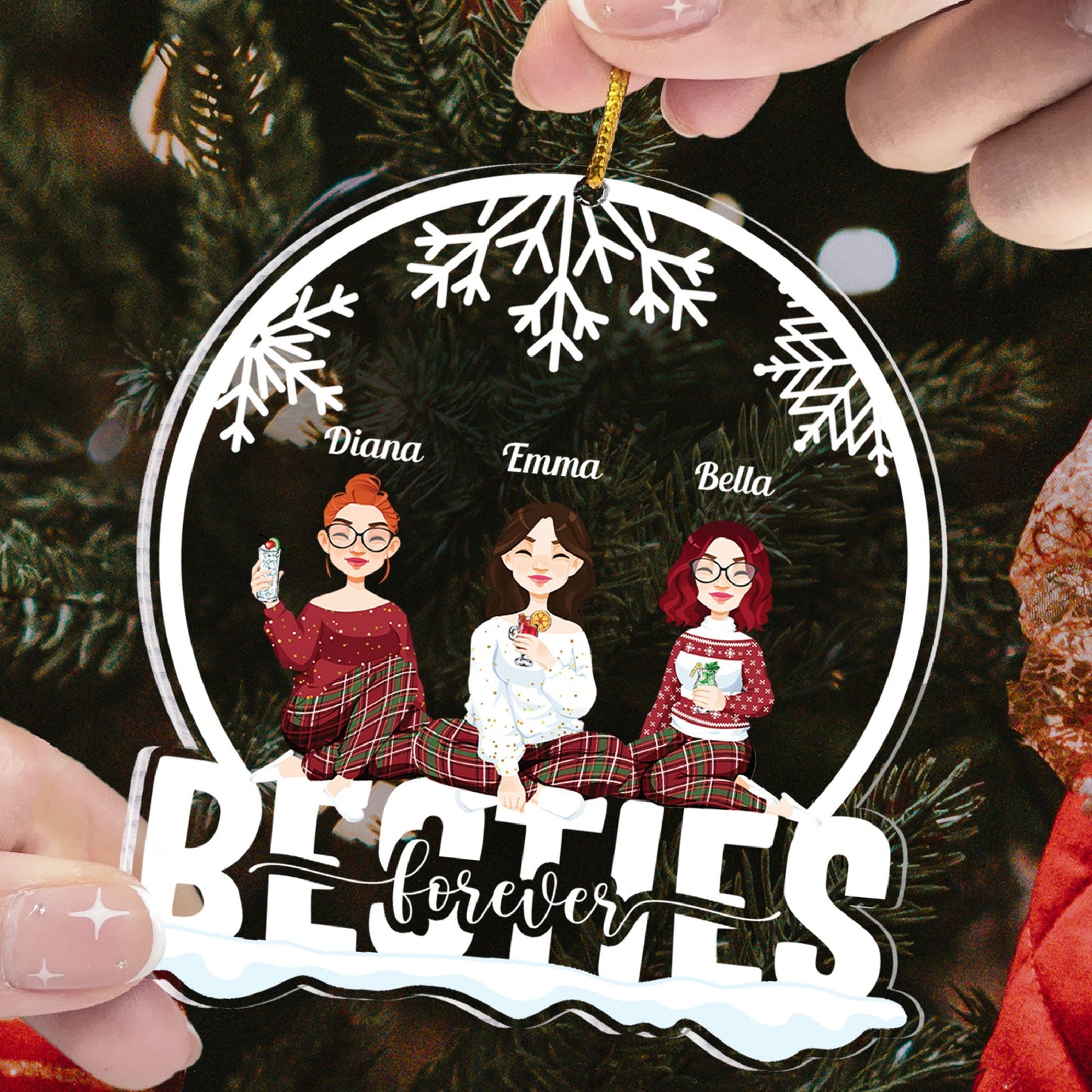 We're Besties Forever - Personalized Acrylic Ornament