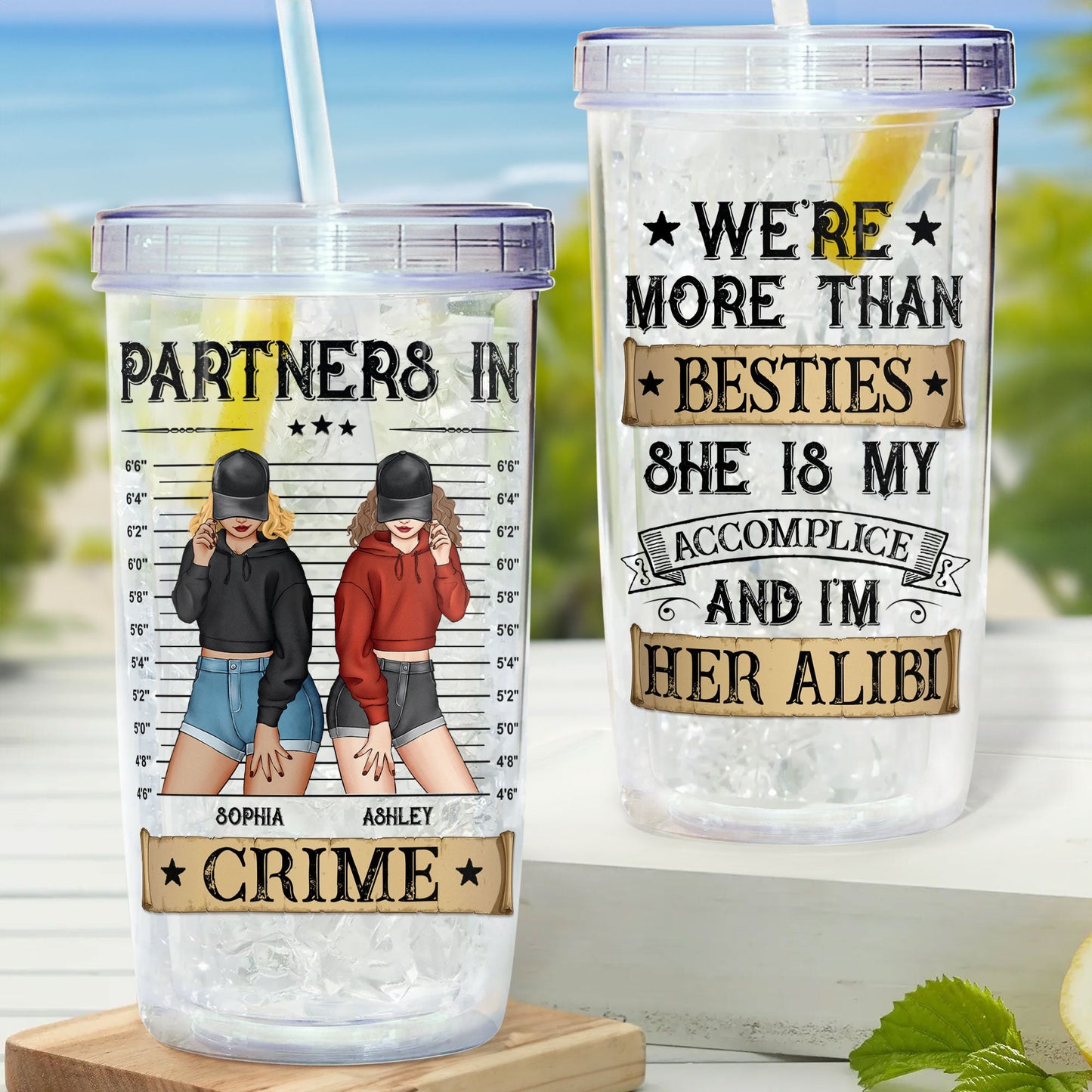 We're More Than Besties - Personalized Acrylic Tumbler With Straw