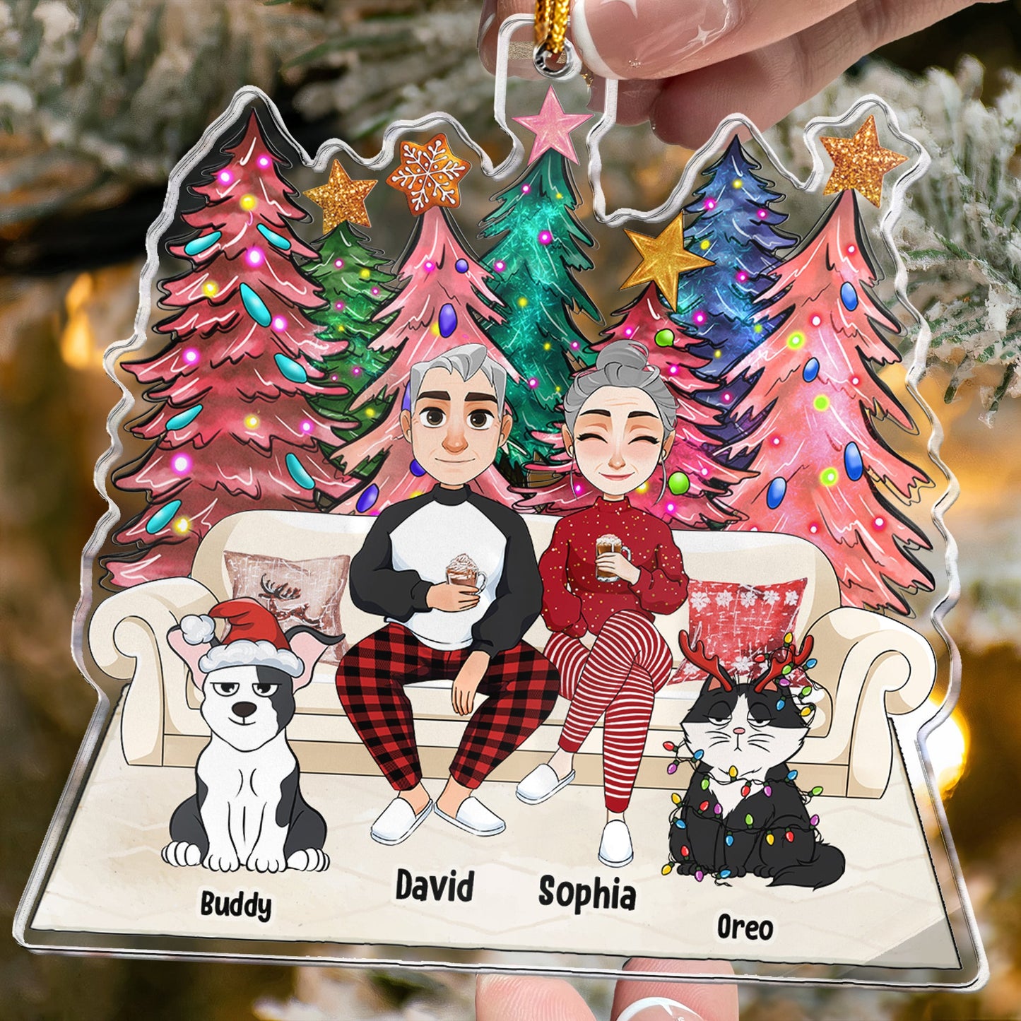 We're A Family - Personalized Acrylic Ornament