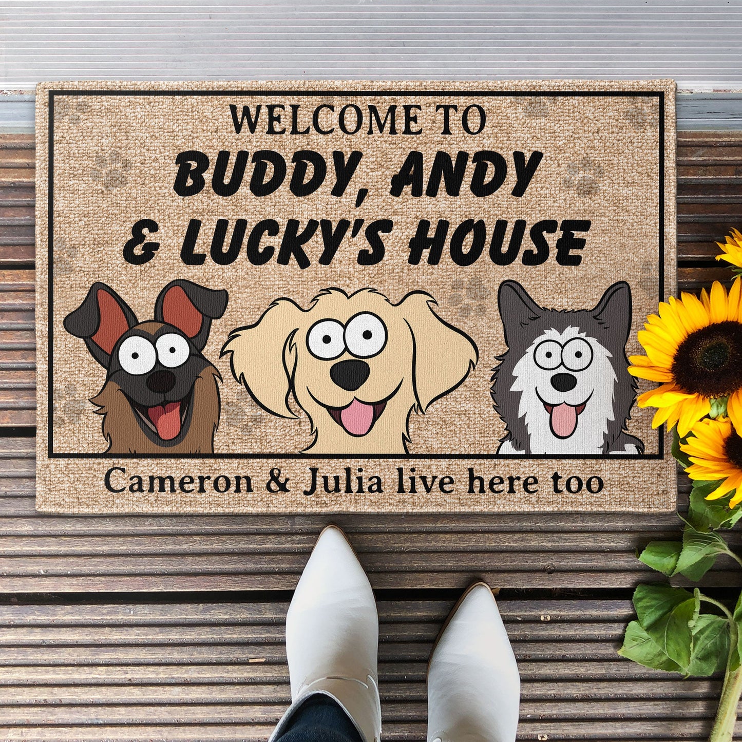 Welcome To Dog's House - Personalized Doormat