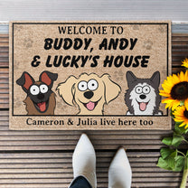Welcome To Dog's House - Personalized Doormat