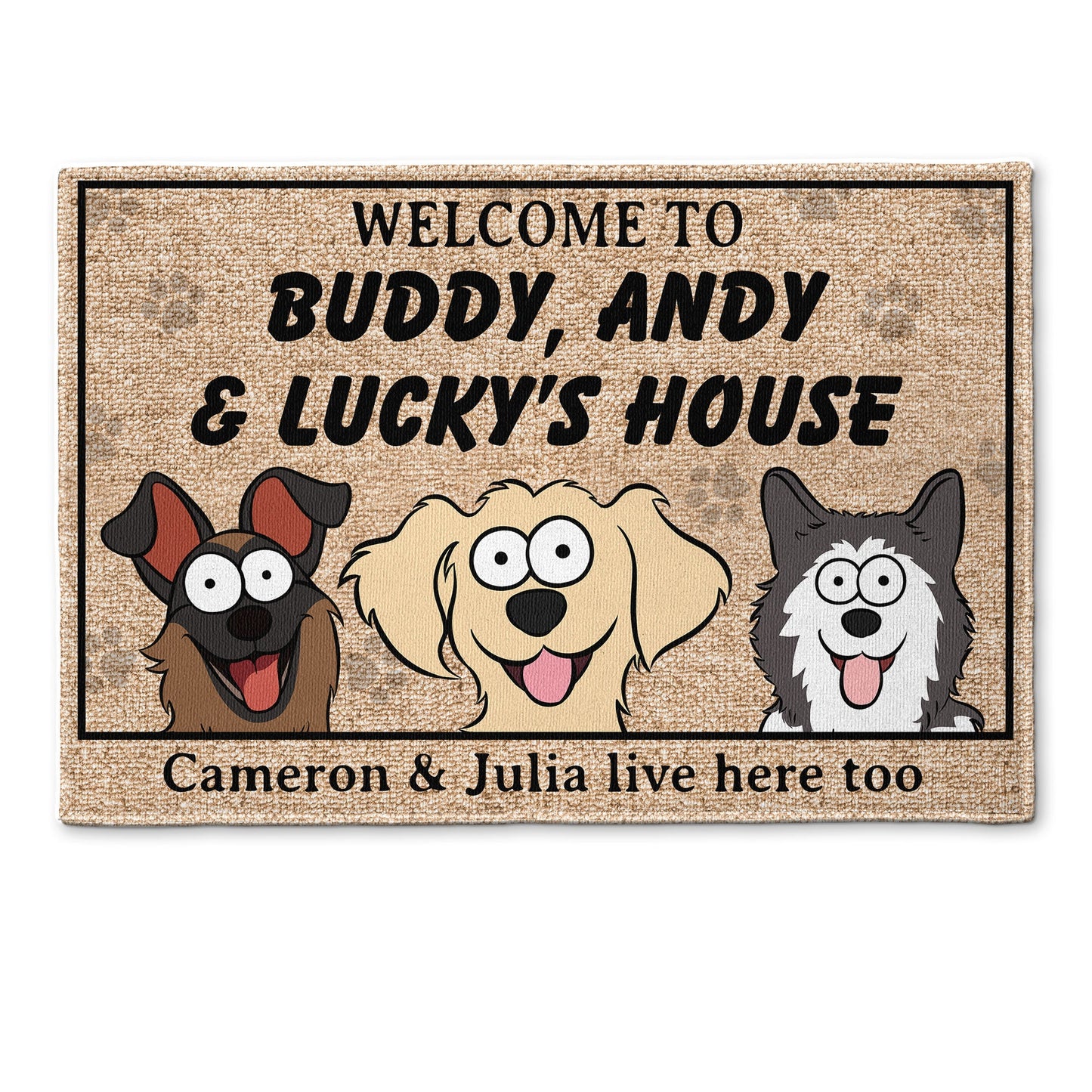 Welcome To Dog's House - Personalized Doormat