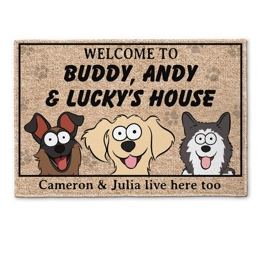 Welcome To Dog's House - Personalized Doormat