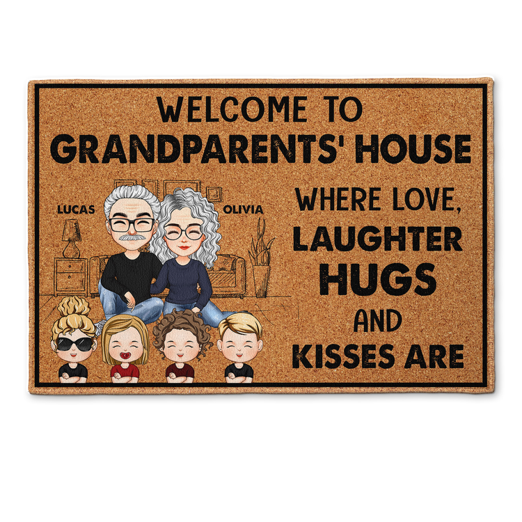 Welcome To Grandparents' House - Personalized Doormat