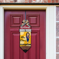 Welcome To My Classroom - Personalized Custom Shaped Wood Sign