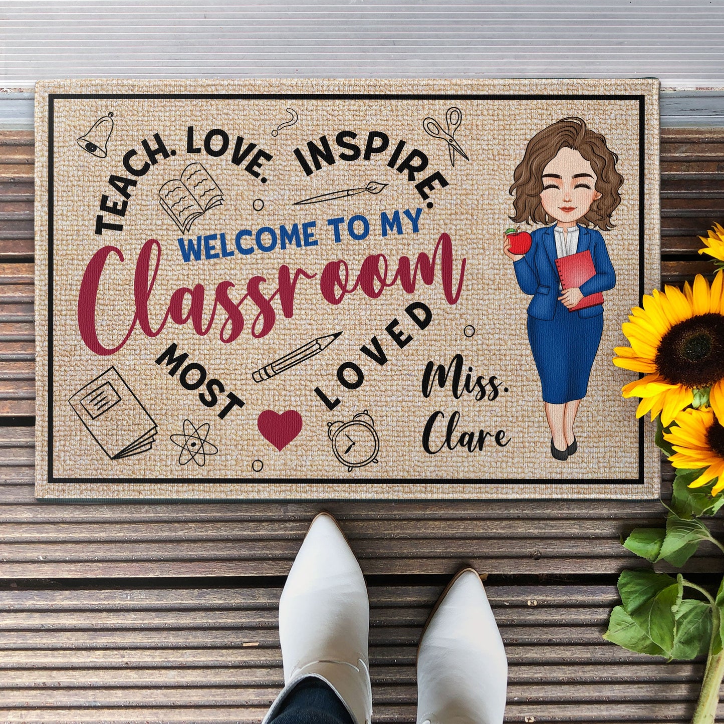 Welcome To My Classroom - Personalized Doormat