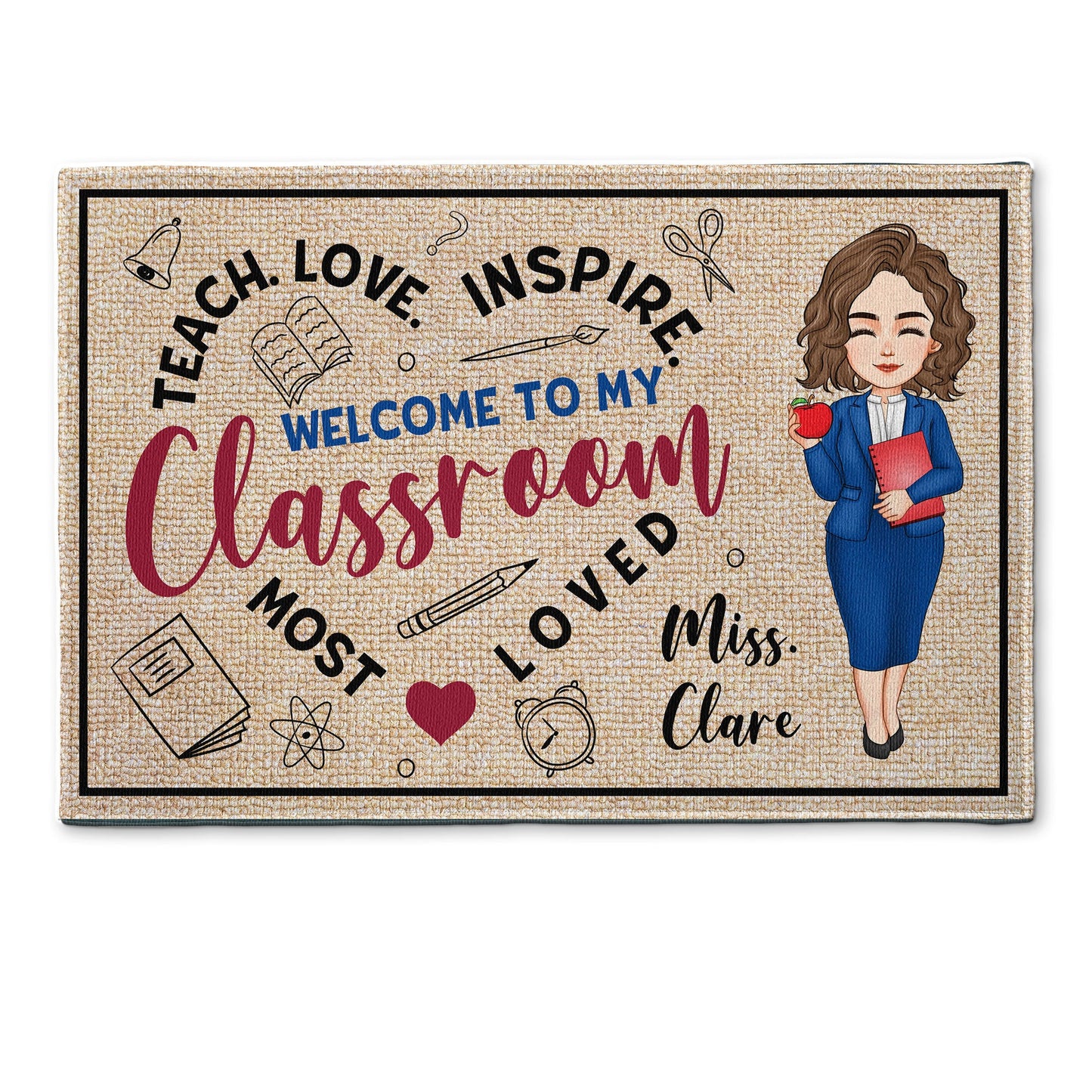 Welcome To My Classroom - Personalized Doormat