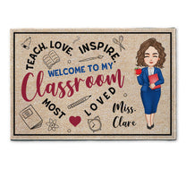Welcome To My Classroom - Personalized Doormat